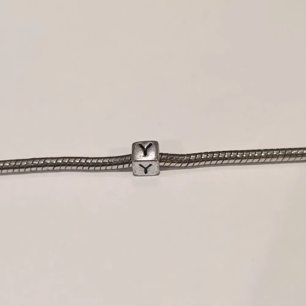 Silver Y‎ Spacer Charm for Pandora Style Bracelet